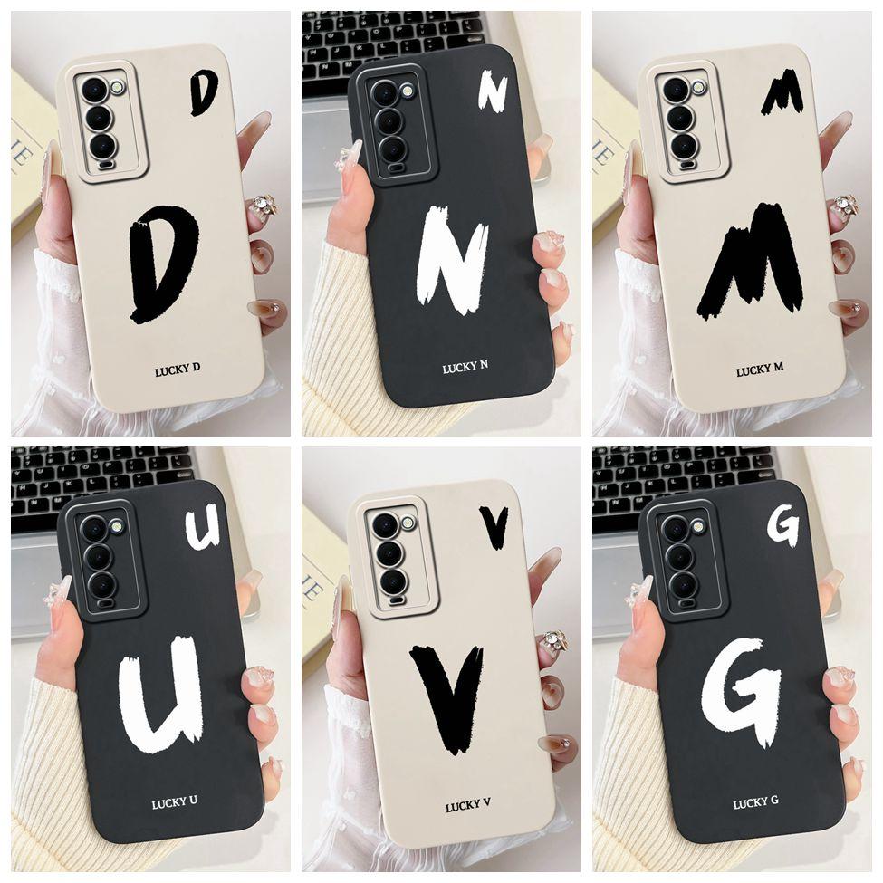 For Tecno Camon 18 CH6 CH6n 18P CH7 Cover Techno Camon 18T Case Simple Fashion Letters Pattern Design Silicone Shockproof Bumper