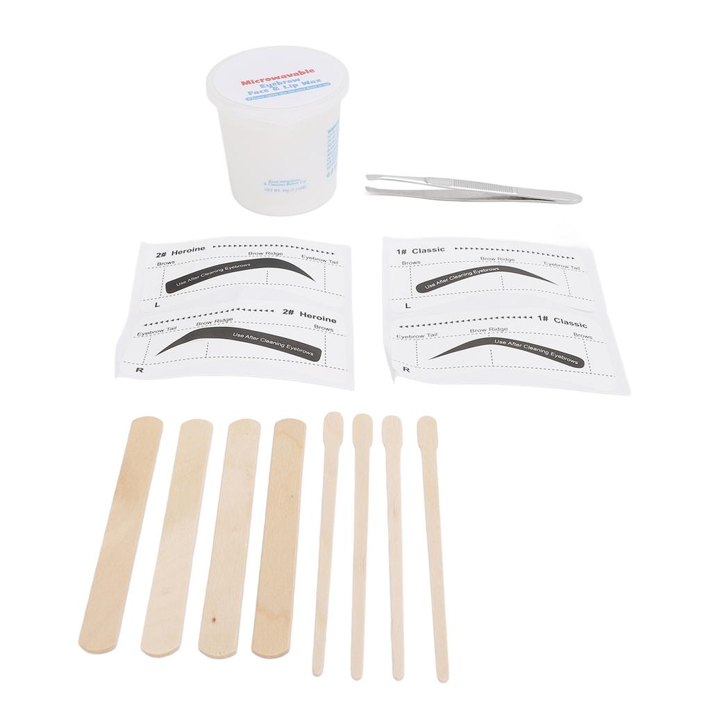 Microwavable Eyebrow Face Lip Wax Multi Functional Professional Waxing Kit for Eyebrow