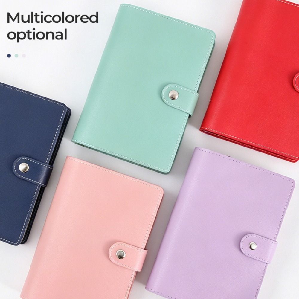 Macaron Money Organizer PU Leather Loose-leaf Notebook Durable Cash Saving Planner  Planner