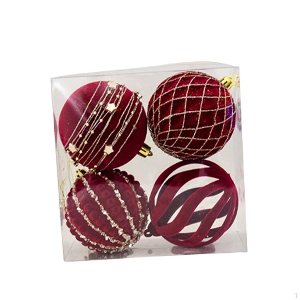 4 Pack Christmas Tree Baubles for Holiday Celebrations And Events