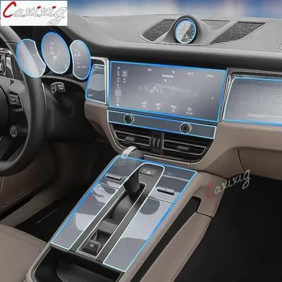 Przezroczysta folia TPU do Porsche Macan Naklejka na wnętrze samochodu Panel środkowej konsoli, panel zmiany biegów, nawigacji, deski rozdzielczej, drzwi, okna