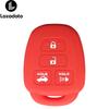 Silicone Car Key Case Fob Cover for Toyota CAMRY 2012 2013 2014 2015 Corolla 2014 2015 Prius C 4 Buttons Key Chain Wallet