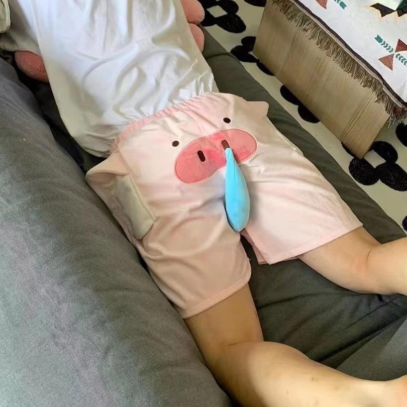 Elephant Shorts Casual Pants Slits Elastic Home Casual Shorts Pant