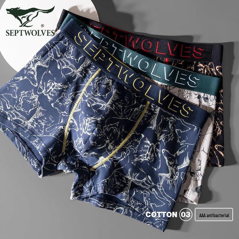 

Мужские дышащие антибактериальные боксеры-брифы Septwolves 97781-3 3XL