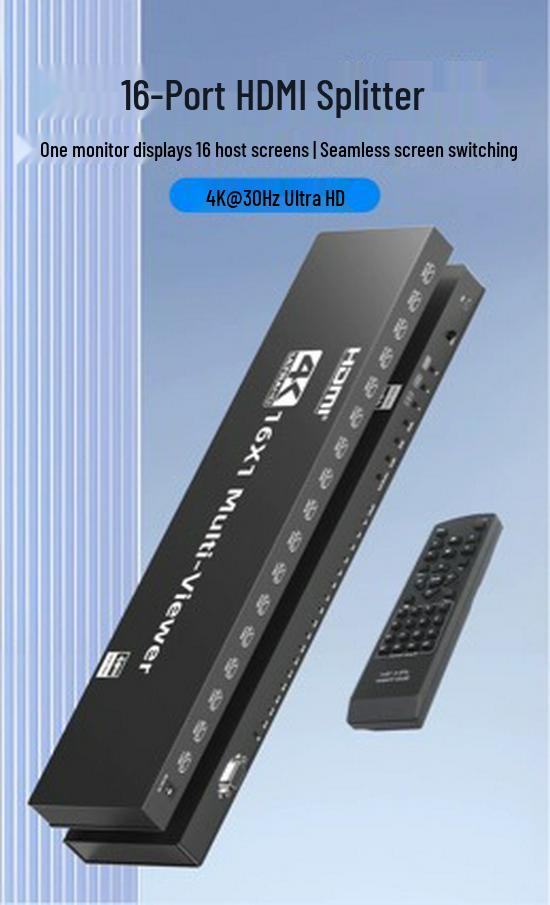 

4K HD 16-In 1-Out HDMI Screen Splitter for Multi-Client Gaming