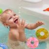 10pcs Mini Swim Ring Bath Toy Swimming Pool Float Circle Ring Toys Toy Baby Funny Doll Floating Rubber Bath Inflatable Games