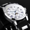 Watch with Moon 5 ATM Water Rubber Limited [Salvatore Marra] Men's Phase, Multi-Calendar, Resistant, Business/Formal Style, Strap, Edition,