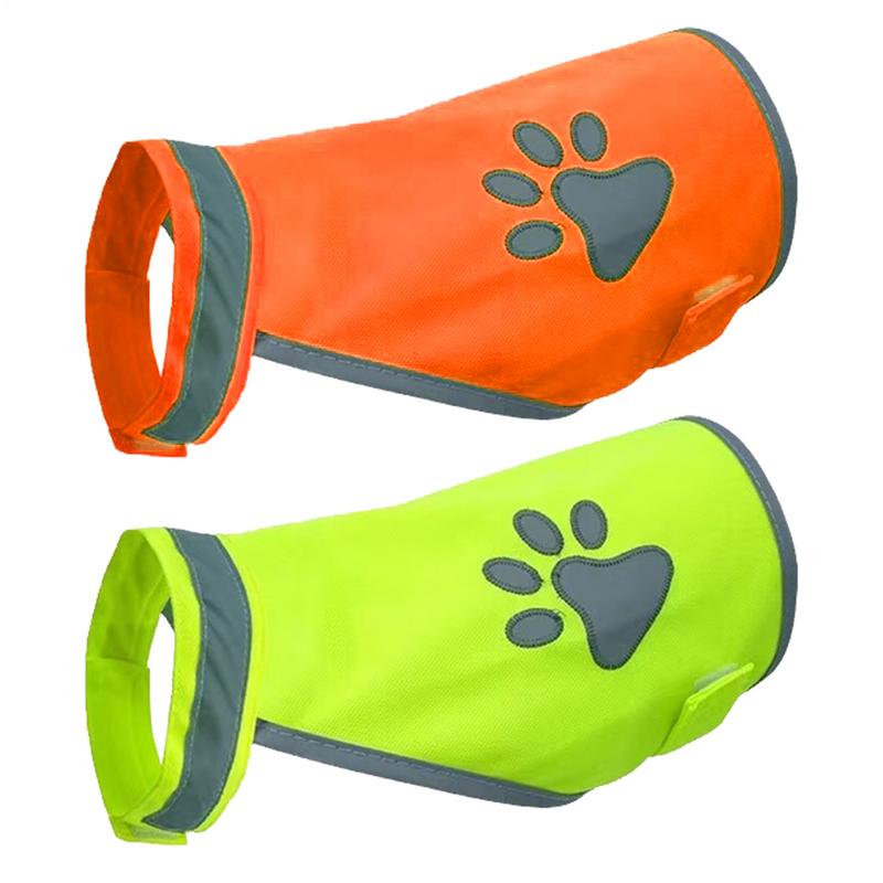 Reflective Fluorescent Dog Vest Reflective Dog Safety Vest Pet Jacket Coat Dog Hunting Vest Outdoor Night Safety Pet Supplies S