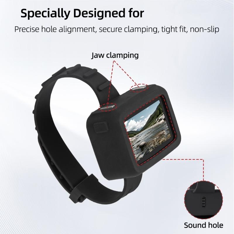 Portable Mount Strap Case Holder for Cameras Shock Absorbing Silicone Cover 129-293mm Strap for Various Mounting Option