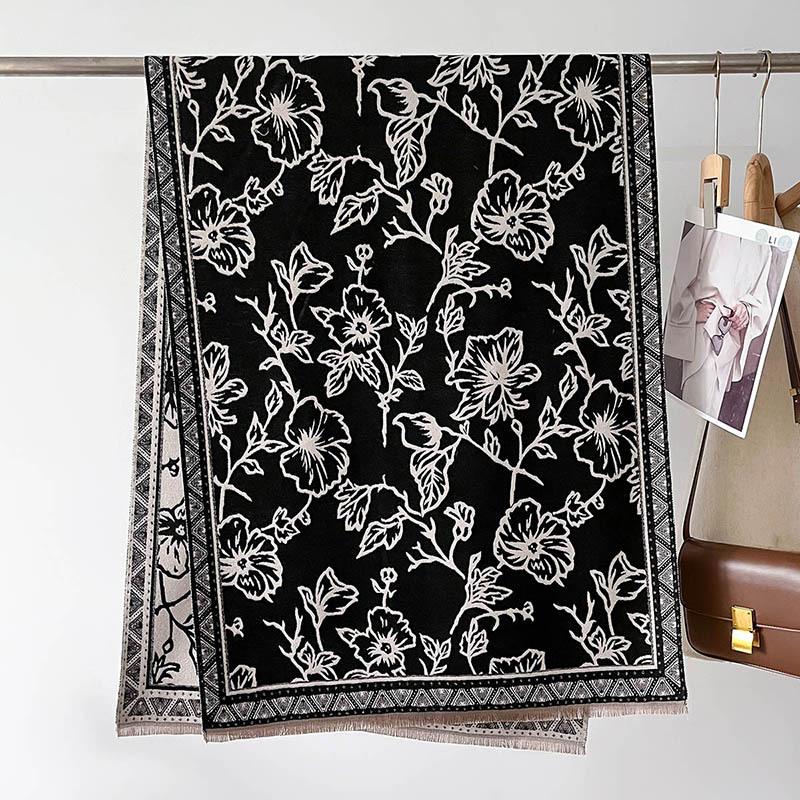Autumn and Winter Student Scarf Women's High-end Fashion Printed Scarf Shawl