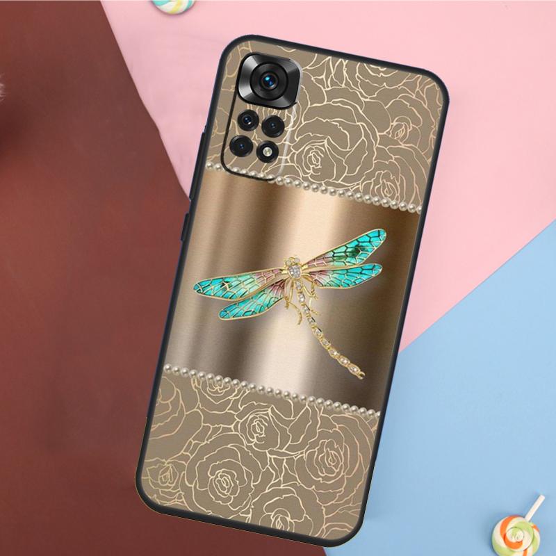 Floral Colorful Dragonfly Cover For Xiaomi Redmi Note 13 Pro 14 12 11 9 10 9S 10S 11S 12S Redmi 10C 12C 13C 14C Case