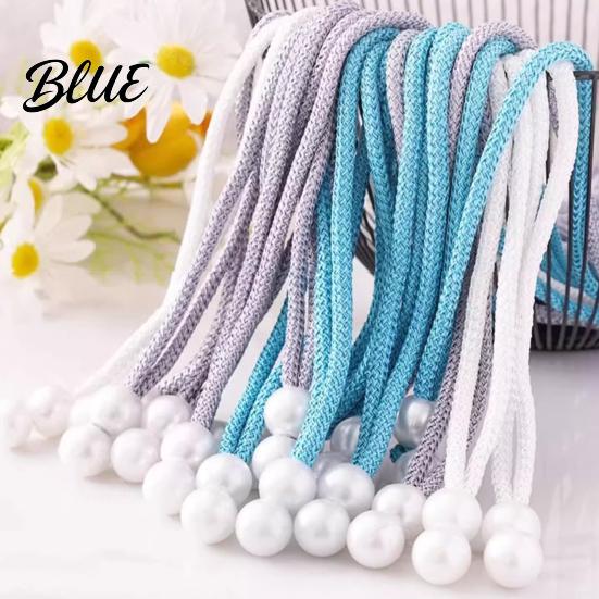 Decorative Curtain Holders Backs Drape Adjustable Window Pearl Tieback 2Pcs Faux Holder Ties Holdbacks