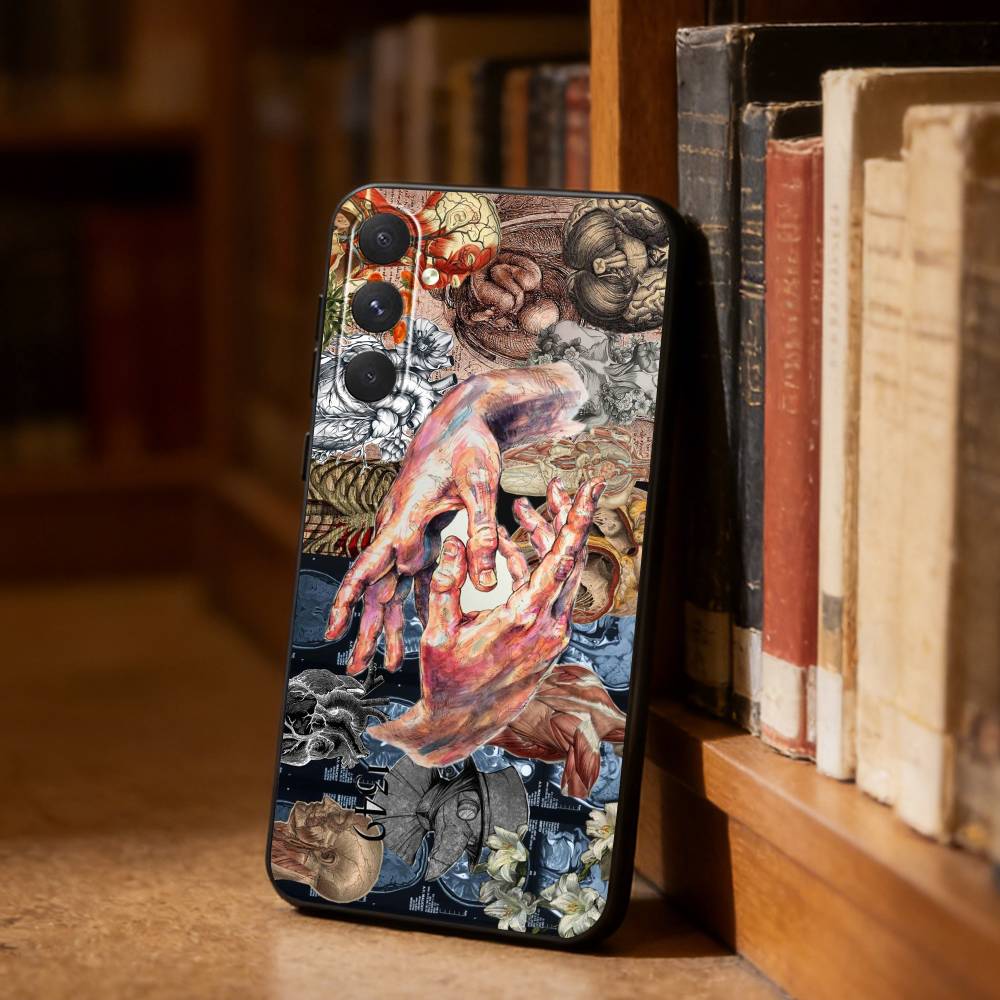Medical Art Medicine Collage  Phone Case For Samsung S26,S25,S24,S23,S22,S21,Ultra,Plus,FE Black Soft Cover