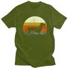 Unique Unisexs Dachshund Tshirt Short Sleeve Cotton Tshirt Leisure 70s Vintage Retro Sunset Dog Tee Shirt Loose Fit Tops Clothing