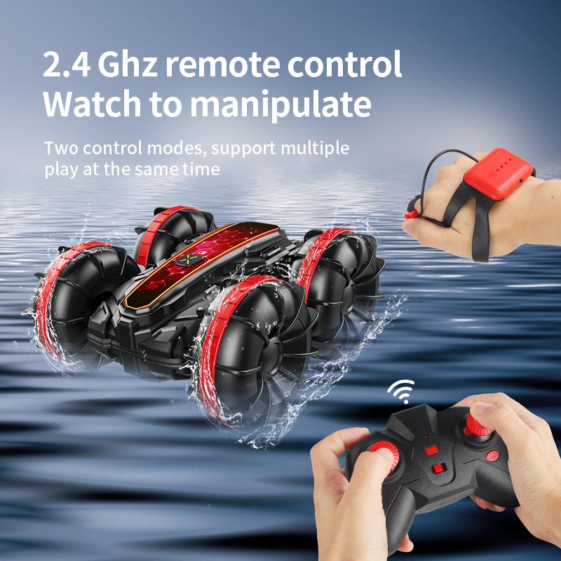 Rc Car Amphibious Remote Control Stunt Car Vehicle Double-sided Flip Driving Drift Outdoor Beach Toys for Boys Children's