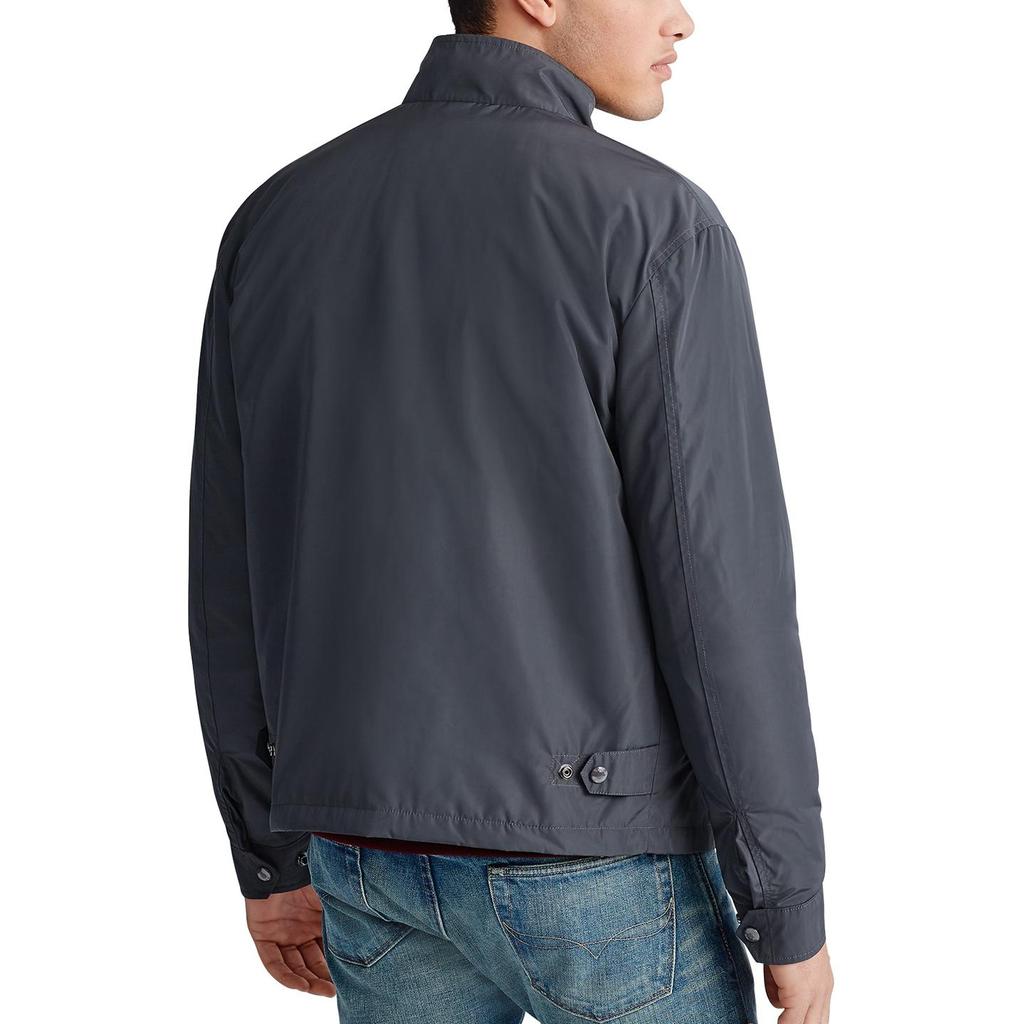 Polo Ralph Lauren Solid Color Polo Pony Embroidered Zip Collar Casual Jacket Men jackets Gray 710728196-002