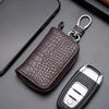 1PC Car Key Bag Business Universal Crocodile Print Protective Cover Zipper Car Key Storage Bag Interior Products