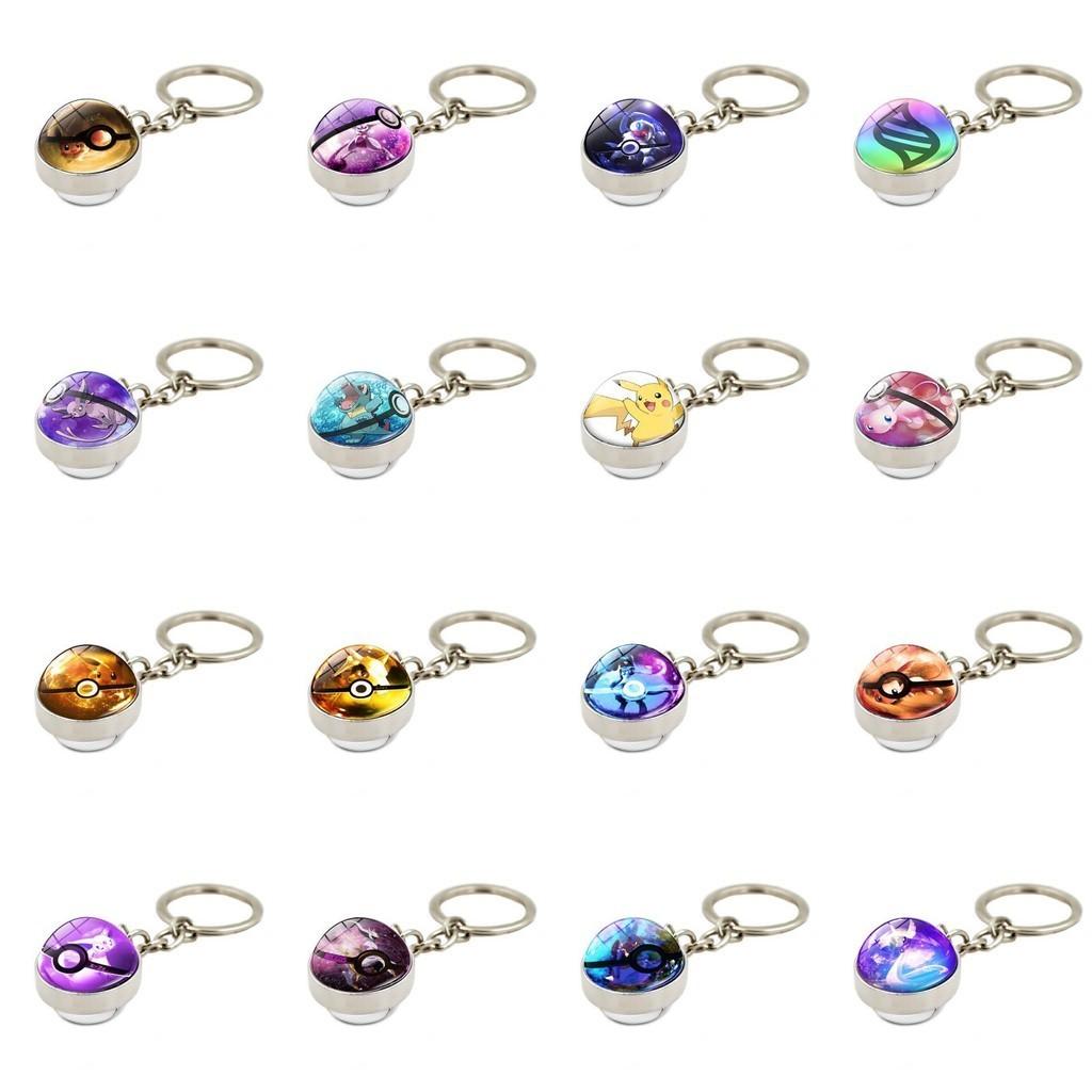 Charming Zinc Alloy Pikachu Crystal Glass Ball Keychain For Anime Fans And Collectors