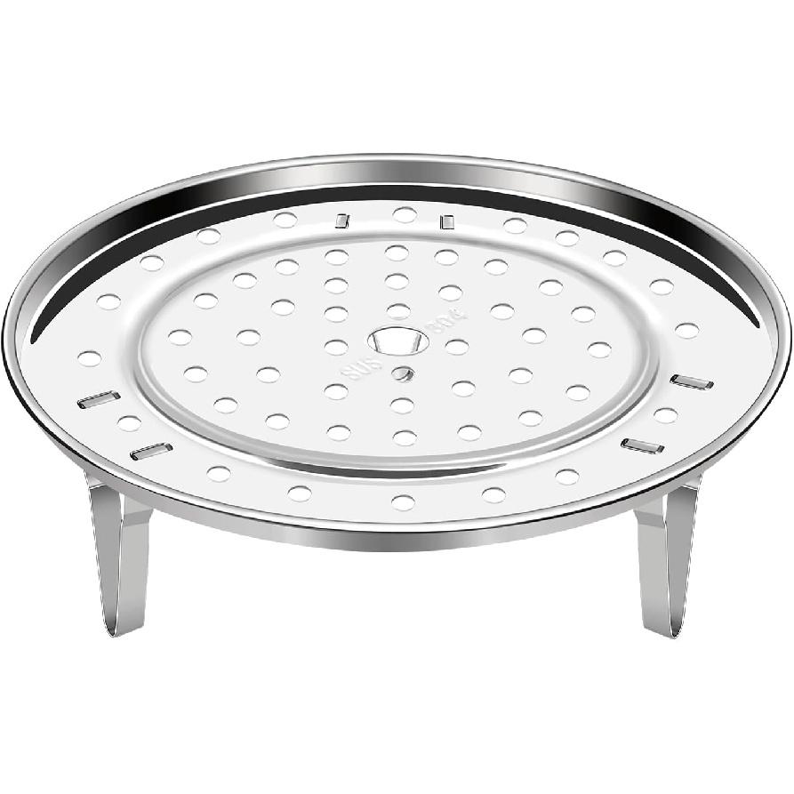 Mini Skater 1 Pack Stainless Steel Steamer Rack Stand Thicken Pressure Cooker Canning Racks with Detachable Legs for Stock Pot Steaming Tray Pans