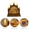 Holiday Crystal Candle Lights Sturdy PVC Materials Enhances Christmas Decoration Festival Ornament for Household Use