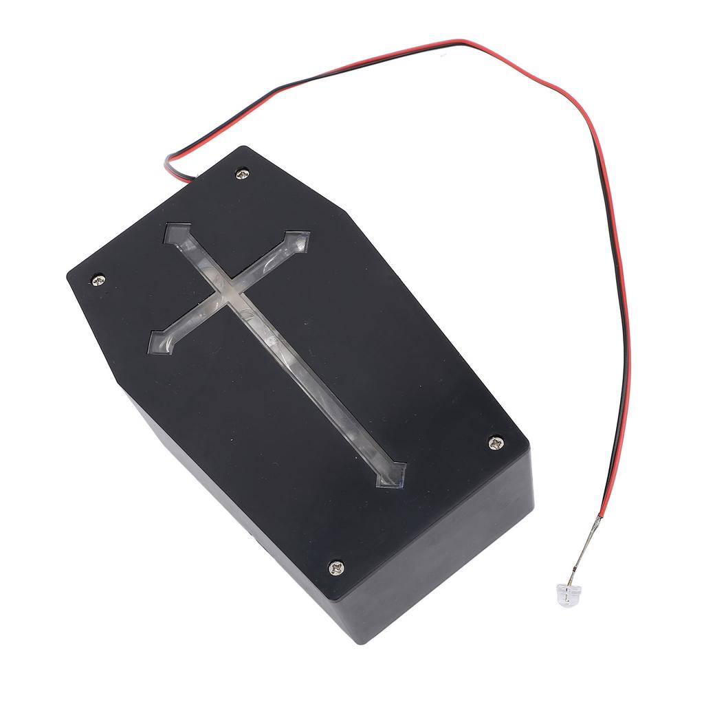 LED Sound Control Coffin Box Scary Sound Speaker Coffin Board Shape Horror Screaming Sound Box