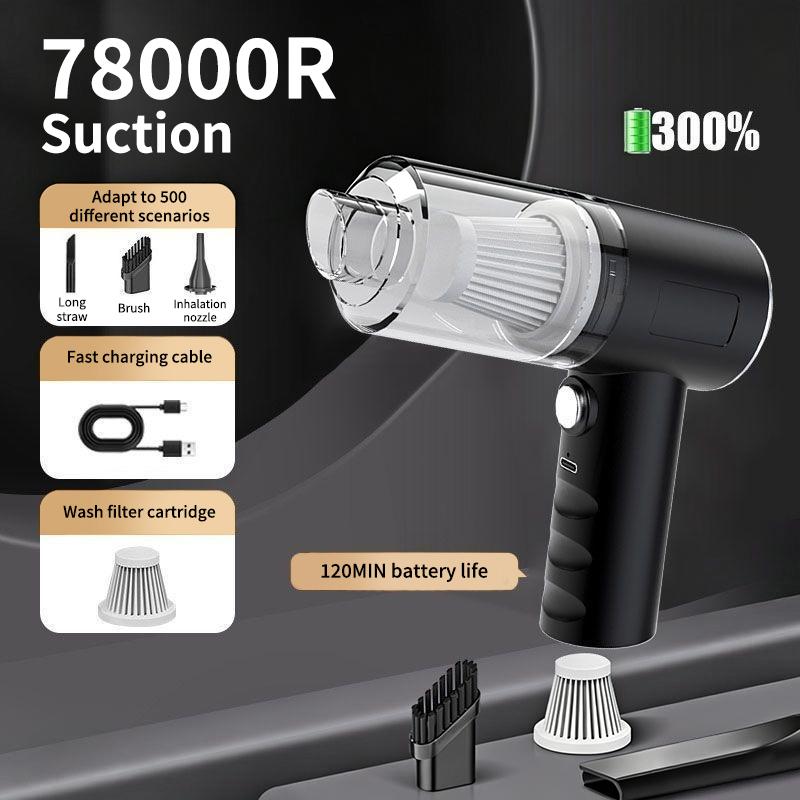 1SET Cordless Handheld Car Vacuum Cleaner Dual Use Suction and Blowing Portable Rechargeable for Car Interior