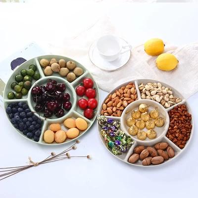 1 Adet Gıda Saklama Tepsisi Fındık Tabağı Şekerleme Atıştırmalıkları Servis Tabağı Bölünmüş Kuru Meyve Atıştırmalık Tabağı Meze Servis Tabağı Parti İçin