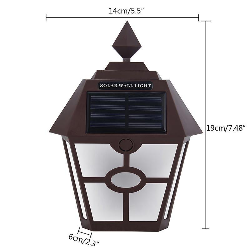 Solar Lights for Wall Porch Garden Fence Powered Outdoor Patio Deck Yard Light Sensor Auto On/Off