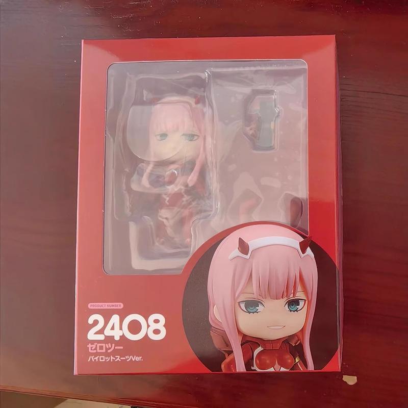 2408 Zero Two Darling In The Franxx Nendoroid Zero Two Face Swap Articulated Action Figure Desktop Decor Collectible Anime Model