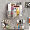 Spurloser Saugnapf-Badezimmerregal mit mehrreihigen Abflusslöchern, Wandmontierte Aufbewahrung, Bohrlos.