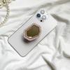Mobile Phone Airbag Bracket, Pearl Ring Portable Vanity Mirror, Pasted Retractable Desktop Support, Stable, Niche, Portable