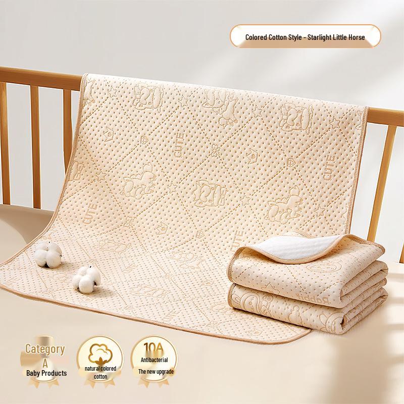 Waterproof and Washable Newborn Baby Bed Pad - Pure Cotton, Class A, Mother-Baby Grade 50x70cm