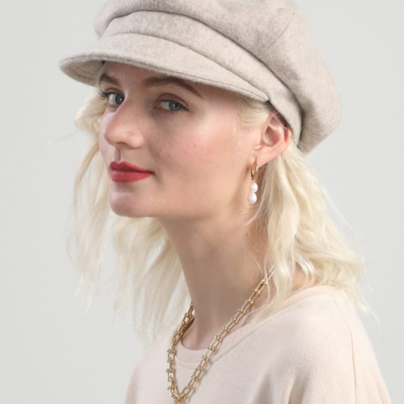 MAIA Wool Bread Hat - Ivory