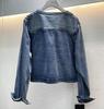 Europäischer Bahnhof Herbst neues altersreduzierendes Denim-Zweiteiler-Set Damen trendige Marke lockeres Oberteil Wide-Leg Bodenlange Hose grenzüberschreitend