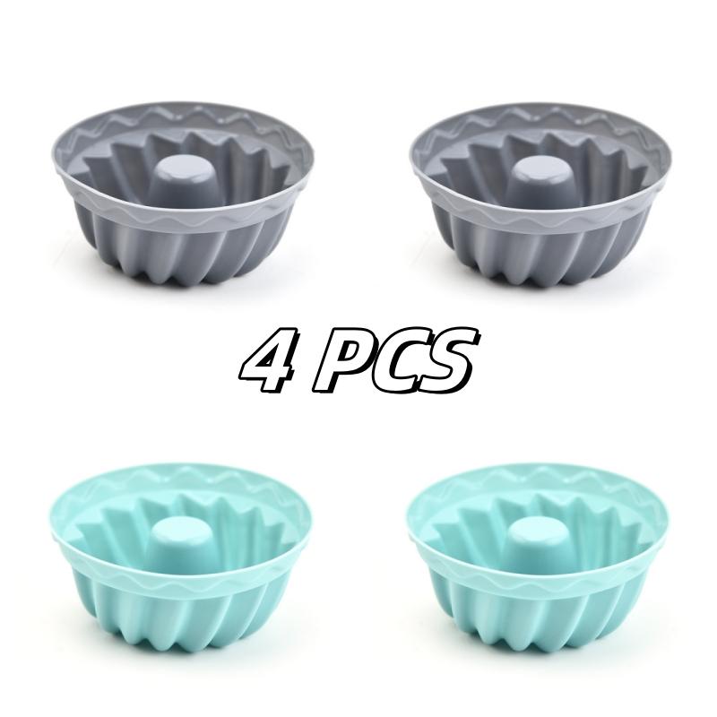 4pcs  Silicone Muffin Cupcake Mold Making Cake Pudding Jelly Baking Tools Are Simple and Convenient