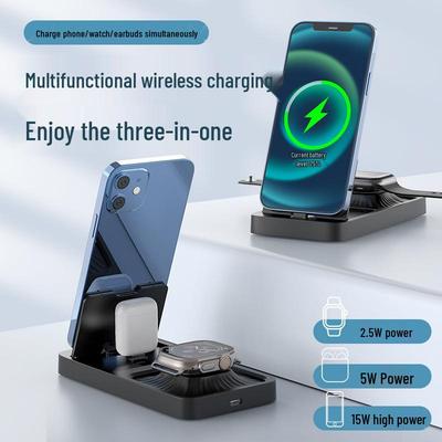 Multifunctional Wireless Charger & Foldable Phone Holder with Fast Charging
