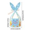 WTEMPO Cute Rabbit Ear Design DIY Foldable Printed Gift Boxes Easter Paper Baskets Spring Party Festive Decor Treat Boxes Hand-held Universal Boxes