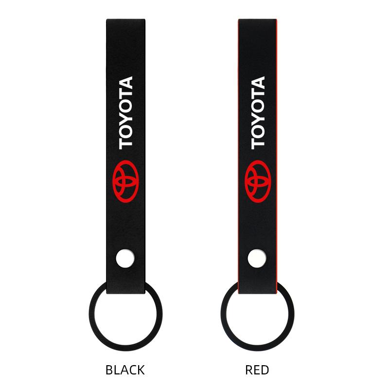 1pcs Car Interior Stickers Car Keychain Suede Car Key Ring for Toyota Chr Corolla Camry Rav4 Yaris Hilux Prius Avensis