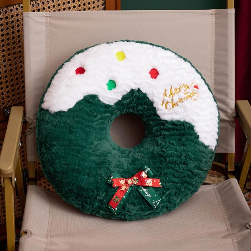Plushie Throw Pillow Comfortable Christmas Holiday Cushion for Sofa and Bed Decoration Throw Pillows 1PC
