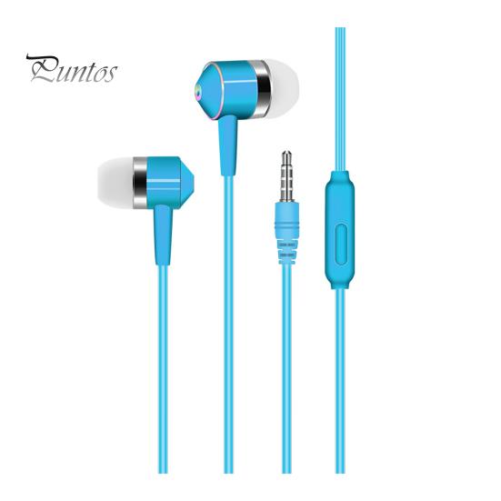 Wired Earphone with Microphone Comfortable Wired Headset Surround Bass Sound In-ear Headphone for Music Call