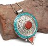 Handmade Tibetan Silver Gemstone Turquoise Red Coral Nepali Necklace Jewelry