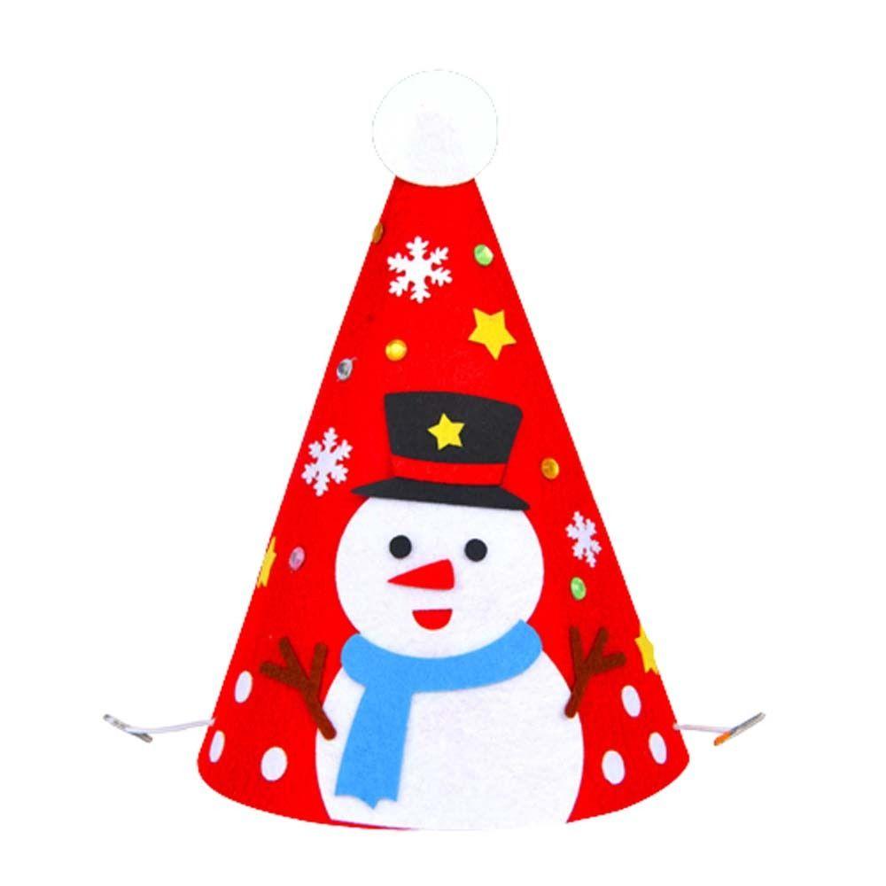 

Материальный набор Рождественская шапка Рождественская мультяшная остроконечная шапка для детей/взрослых Snowman