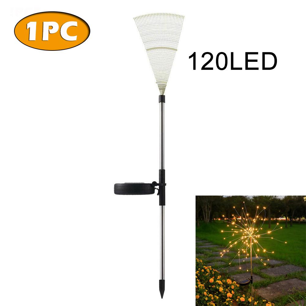 

1~4 шт. светодиодные фейерверки на солнечной энергии, садовые украшения, волшебные лампы, водонепроницаемые, уличные, для одуванчиков, для газона, для патио, для декора сада