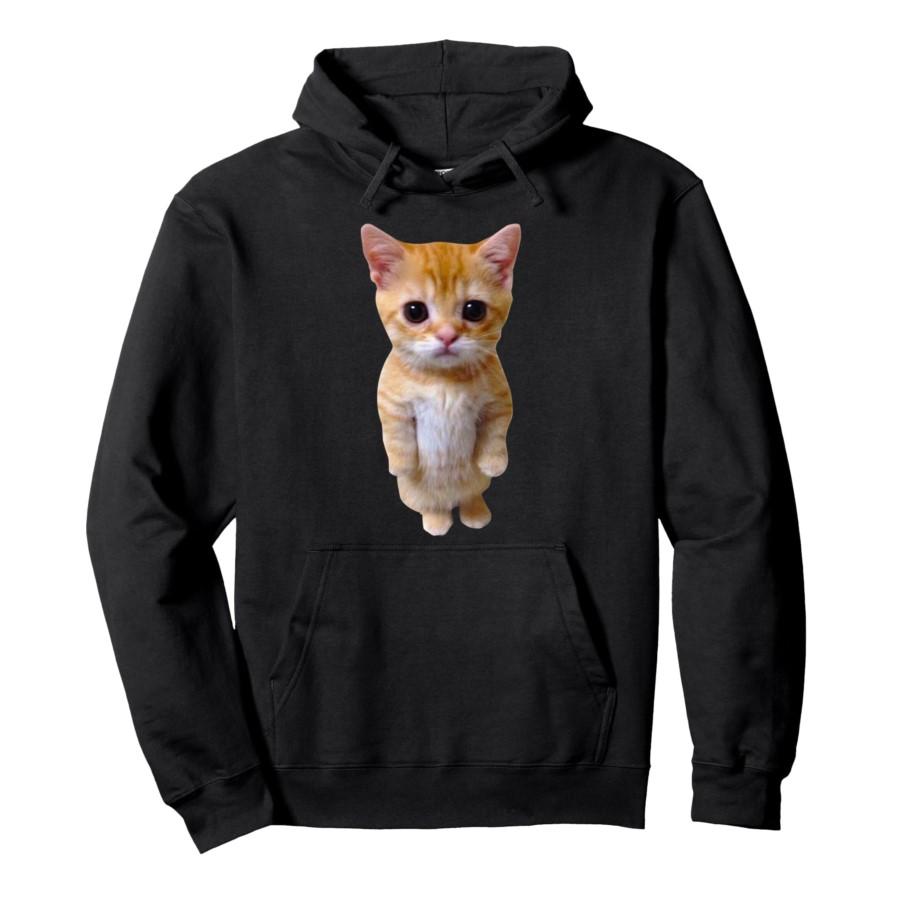 El Gato Meme Sad Crying Cat Munchkin Kitty Meme Hoodie Men Women Pullover Streetwear Soft Casual Sweatshirt Tops 0926-2