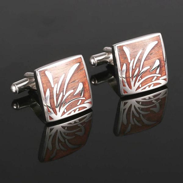 

Манжеты из красного дерева, гвозди, запонки из нержавеющей стали, изысканные манжеты для платья коричневый