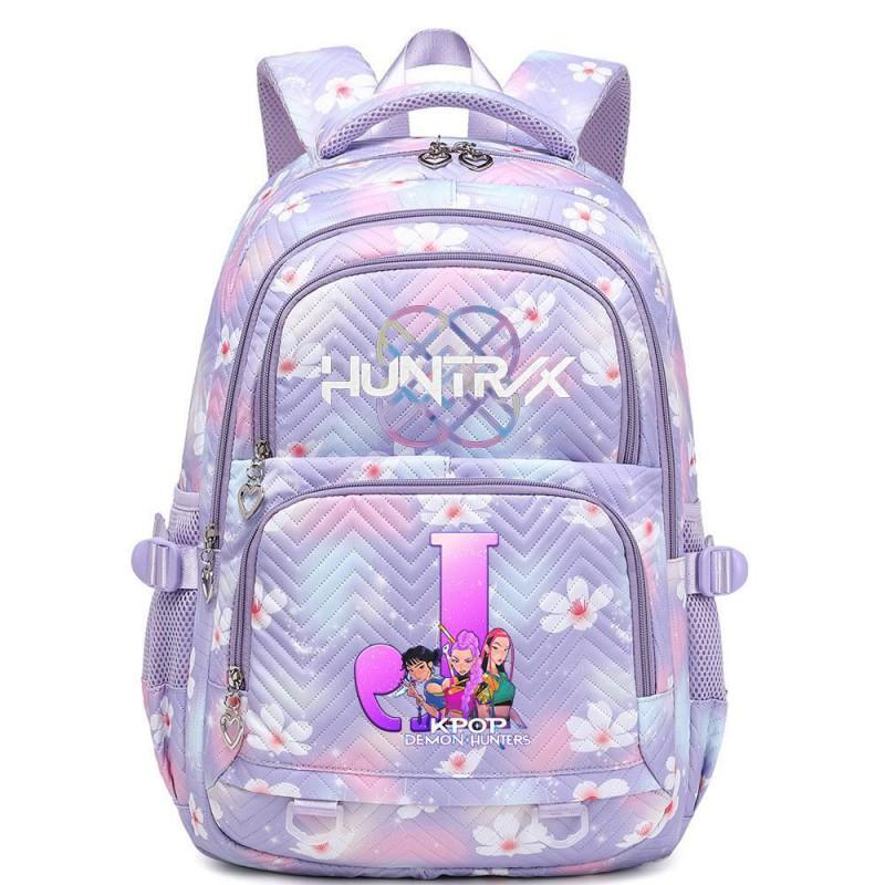 K-Pop Anime Style Unisex Large Capacity Backpack 20-35L Nylon School Bag With Arc Shoulder Straps Daily Use