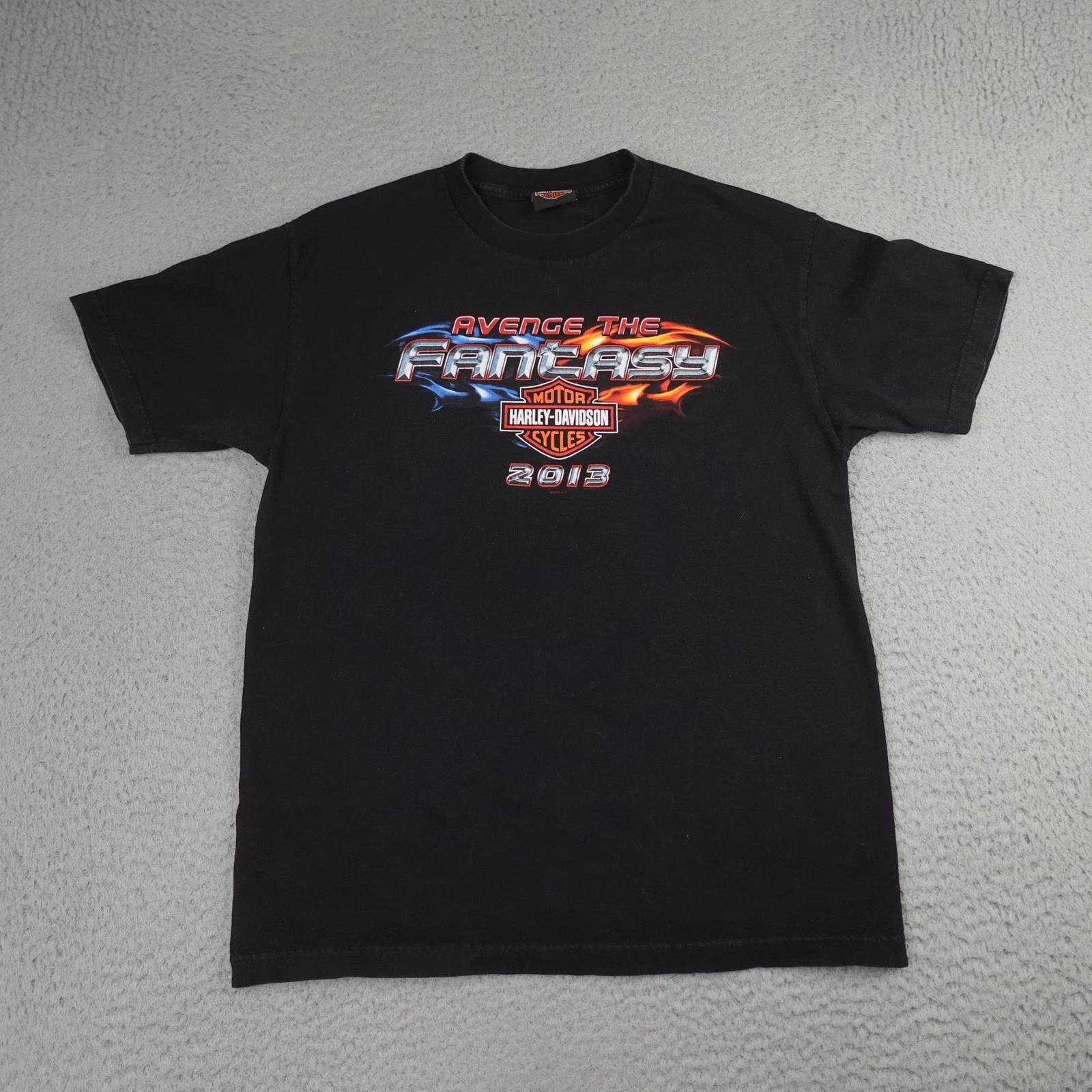 Harley-Davidson Shirt Mens Large Black Avenge the Fantasy 2013 Key West Florida 4XL