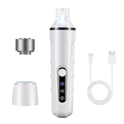 Elektrický zastřihovač drápků pro psy a kočky s LED světlem na drápky a nehty, tichý, 3 brusné hlavy, USB, nízká hlučnost a vhodný pro velké psy, 7 hodin nepřetržitého provozu