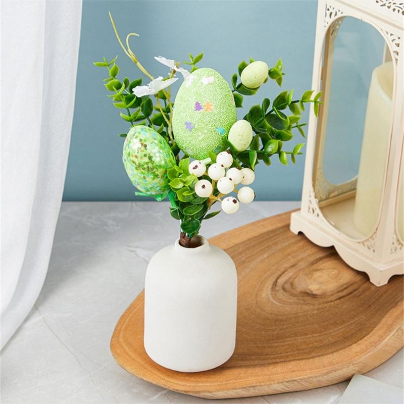 Sophisticated Easters Foam Eggs Bouquet Decoration Bright Color Suitable for Holiday Atmosphere Home Party Display