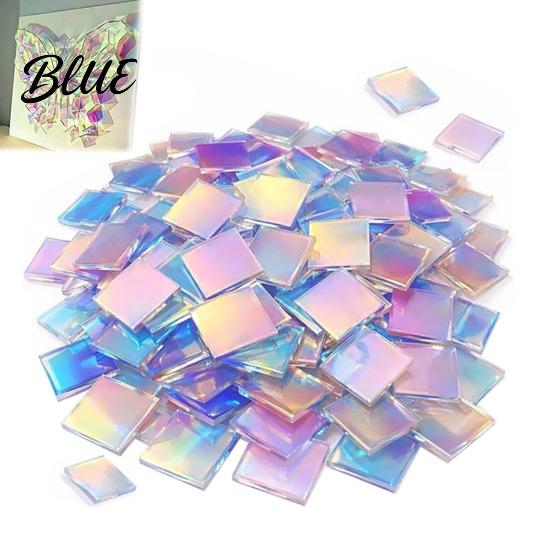 High Transparency Acrylic Squares Mini Iridescent Squares, Translucent Rainbow Pieces, 2cm 3cm Holographic 2cm 50pcs